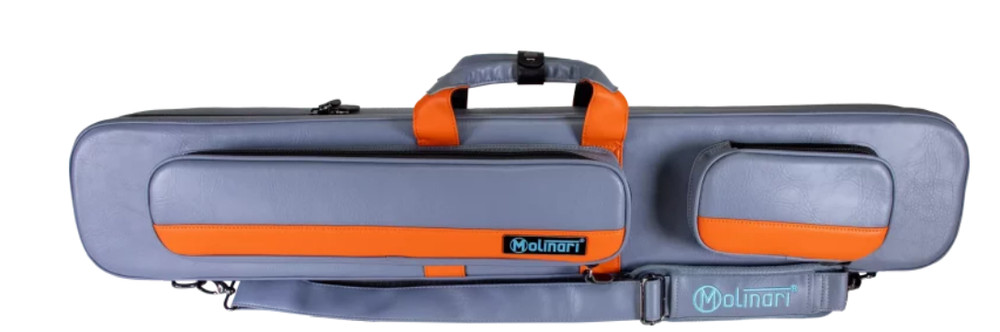 Molinari Retro Flat Cue Bag 3B/6S - Grey + Orange