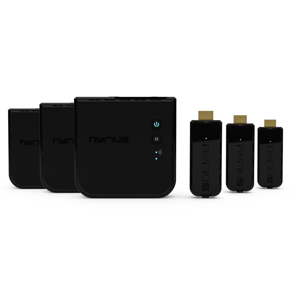 Nyrius ARIES Prime Wireless HDMI Transmitter & Receiver System - 3 Pack