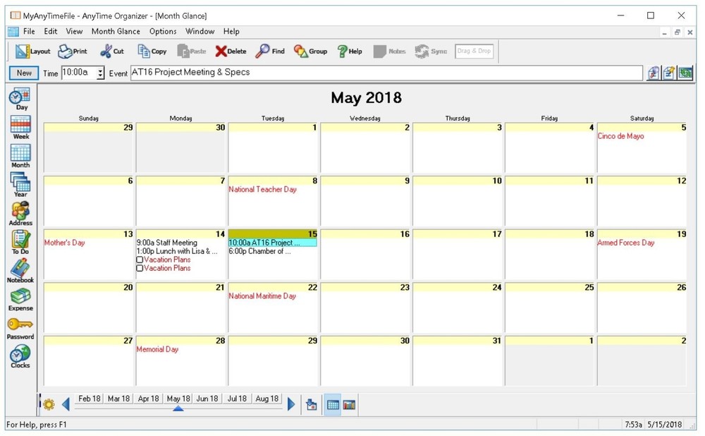 Individual Software AnyTime Organizer Standard 16 PC NEW!