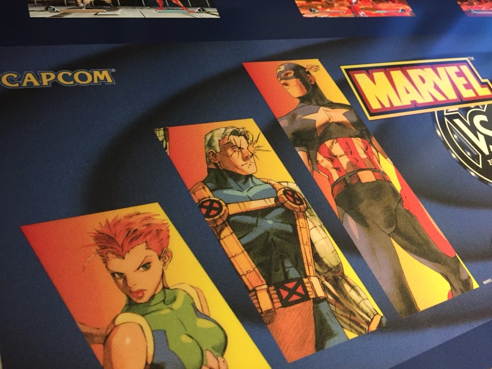 Marvel vs Capcom 2 Big Blue Dynamo Arcade Marquee 27" x 15.5"