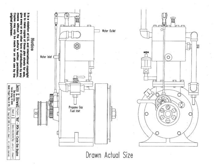 1906 "Bill" 4-Cycle Gas Engine Plans