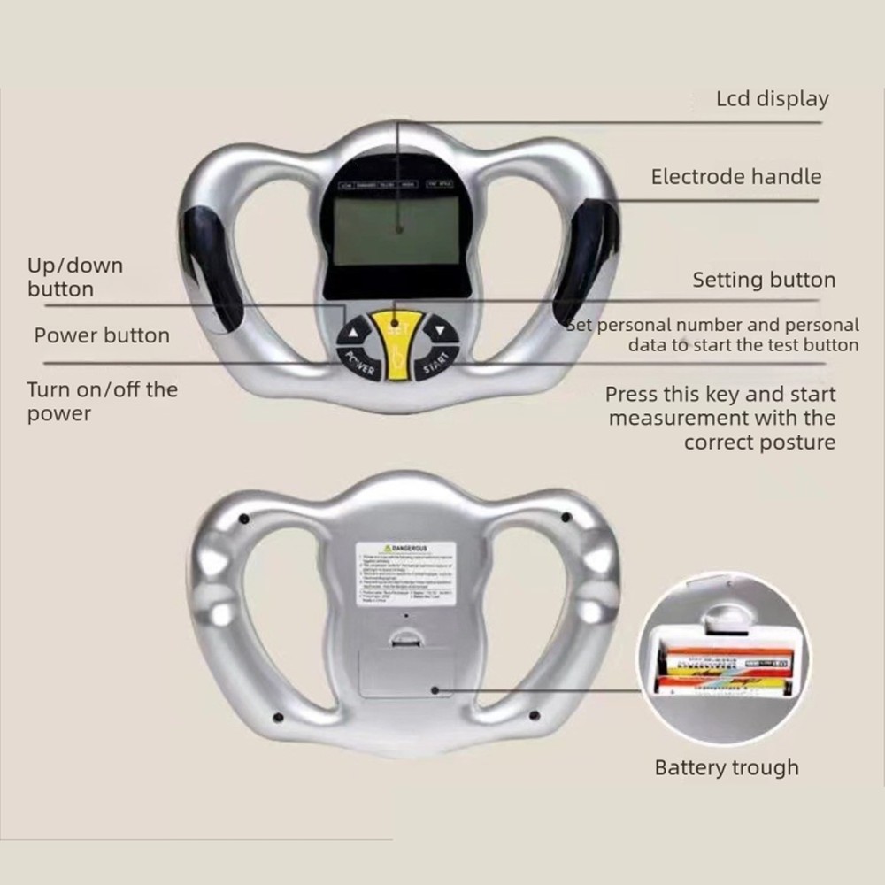 Body Fat Analyzer BMI Handheld Tester Electronic Measurement