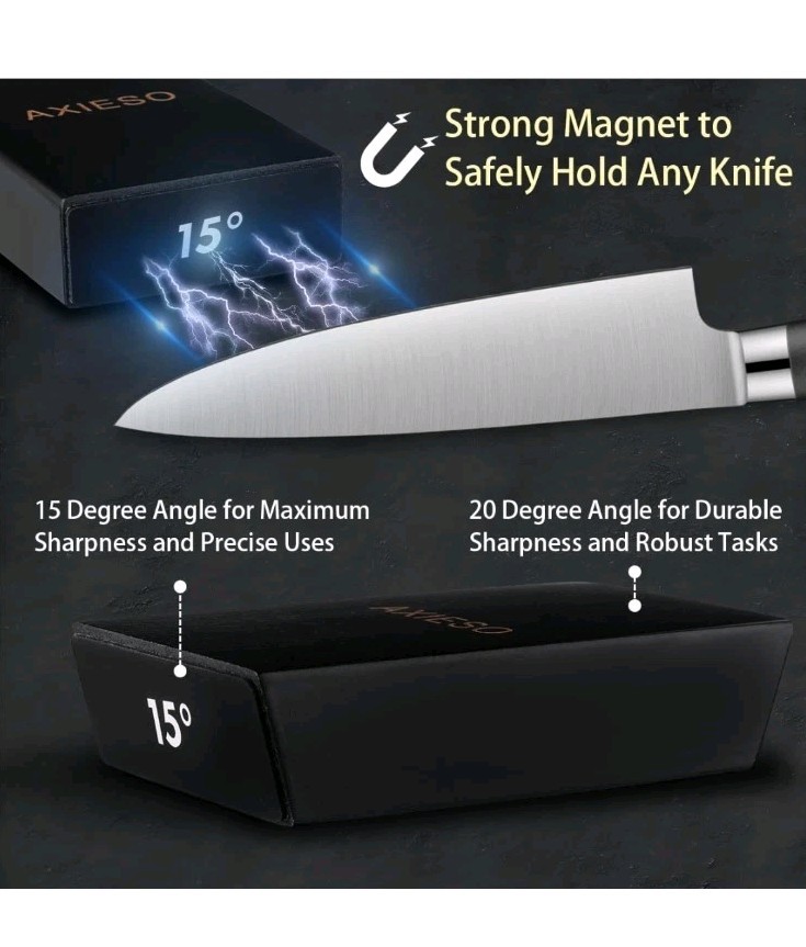 Rolling Knife Sharpener Kit - All Knife Sharpening Tool w/ Diamond & Ceramic