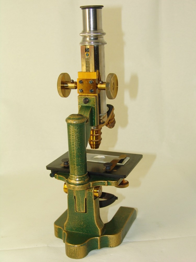 rare antique brass Microscope № 45411, original box