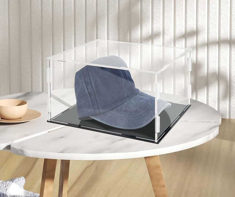 Baseball/Fooball Hat Display Case, Clear Acrylic UV Protection Box
