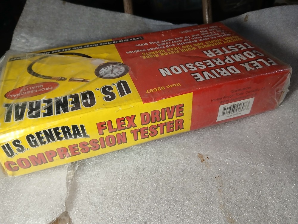 U.S. General Flex Drive Engine Compression Tester 0-300 PSI Harbor Freight