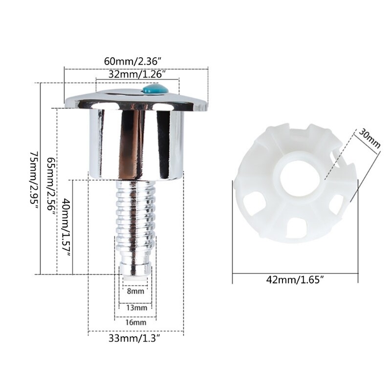 Toilet Flush Button Oval-shape Double Toilet Push Button Toilet Push Button