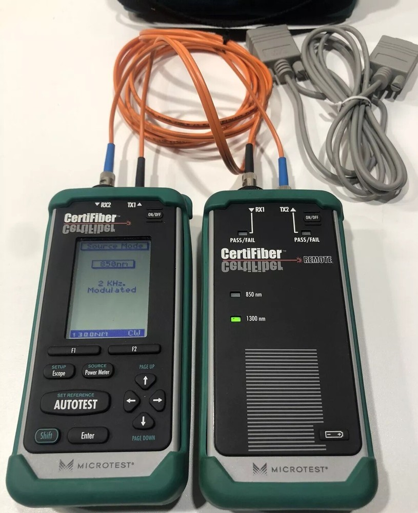 Microtest CertiFiber Optic Advanced certification for multimode Fiber Network