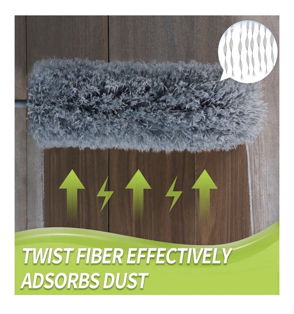 Microfiber Duster Extendable Cleaning Brush with Replaceable Heads Dust Cleaner