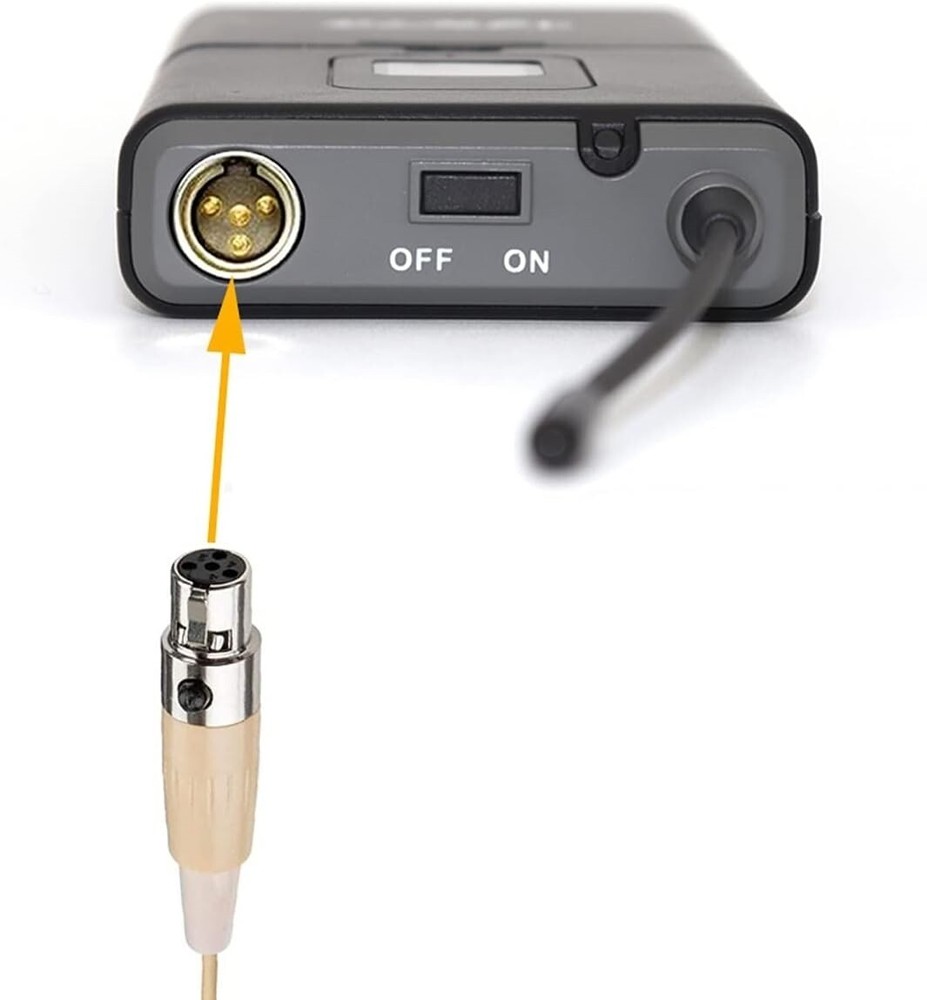 Single Earset Microphone for Shure BLX1 Wireless Bodypack Transmitter Beige