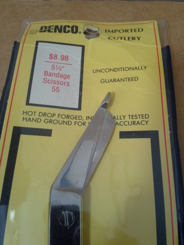 vintage Denco Bandage Scissors 5 1/2" 55 . NOS