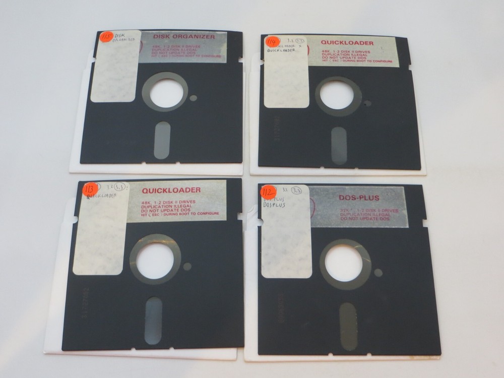 5.25" Floppy Disk DOS-PLUS / DISK ORGANIZER vintage computer software discs