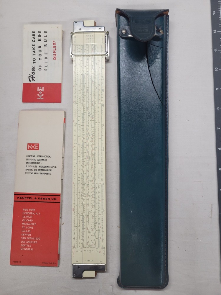 K+E 4080-3 Log Log Duplex Trig Slide Rule Vintage New