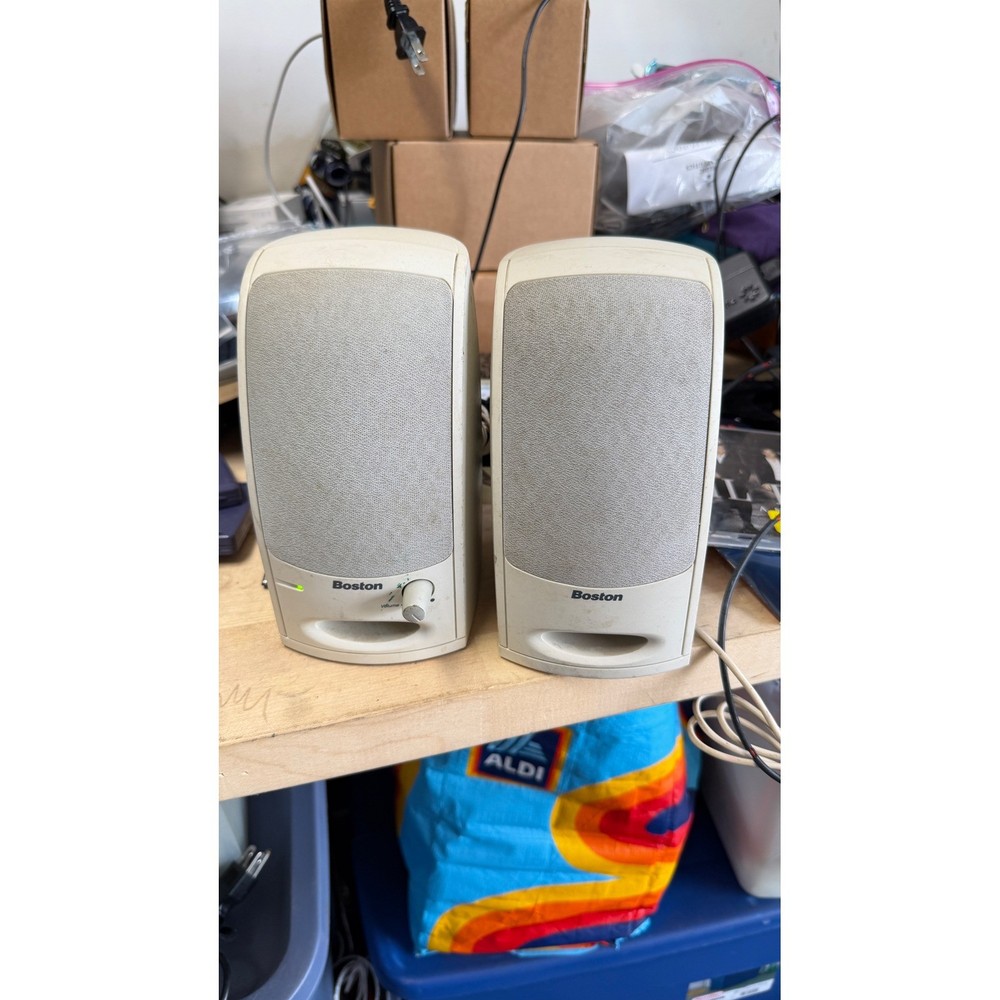 Boston Acoustics BA265 Powered Computer Speakers Multimedia System Beige