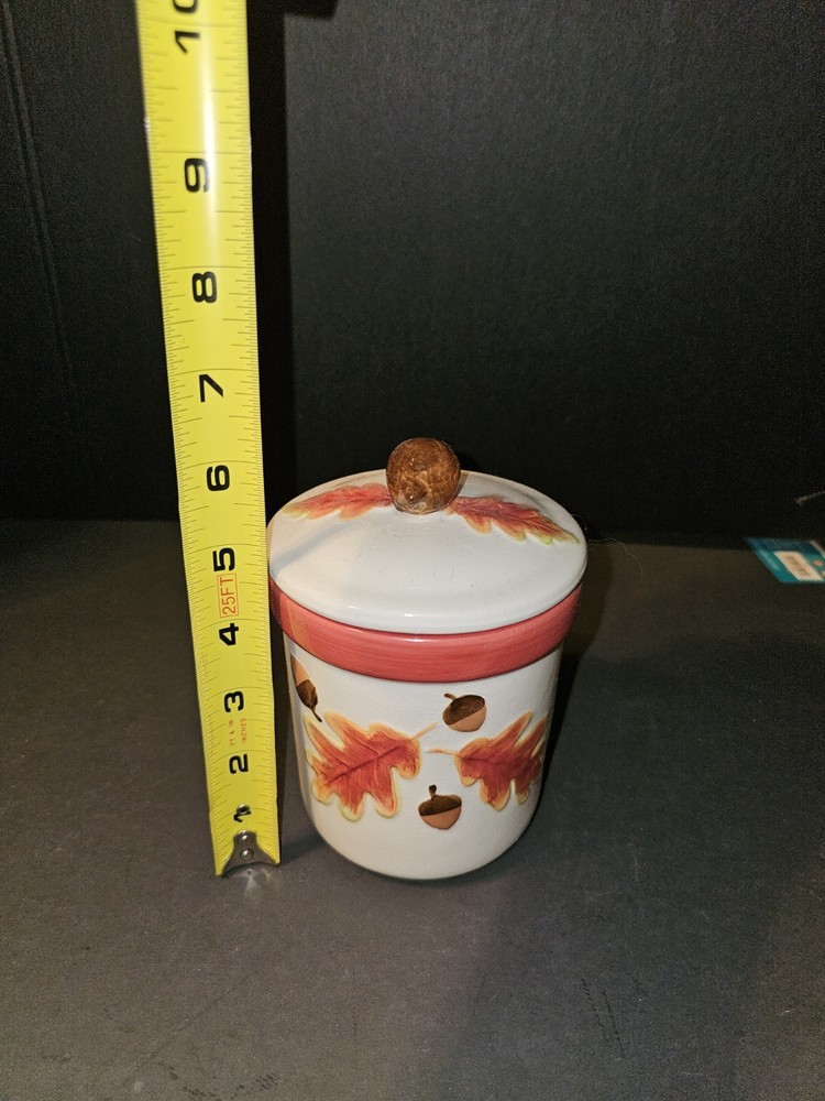 Fall Decorative Jar With Lid