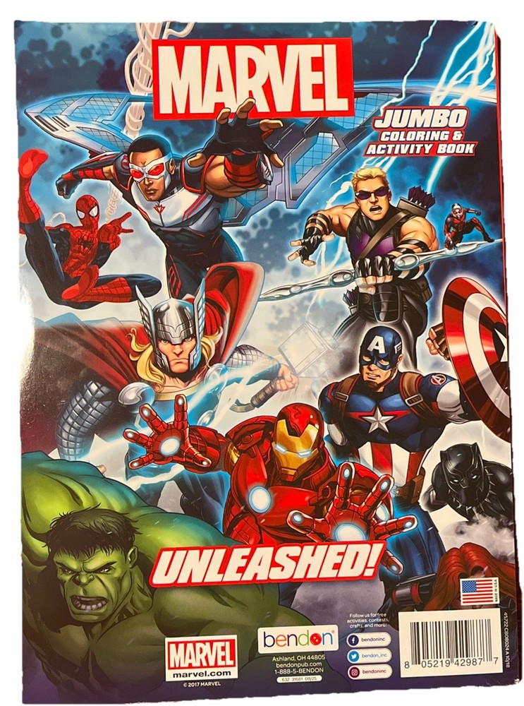 Marvel Unleashed Jumbo Coloring & Activity Book - Screen-free Fun!