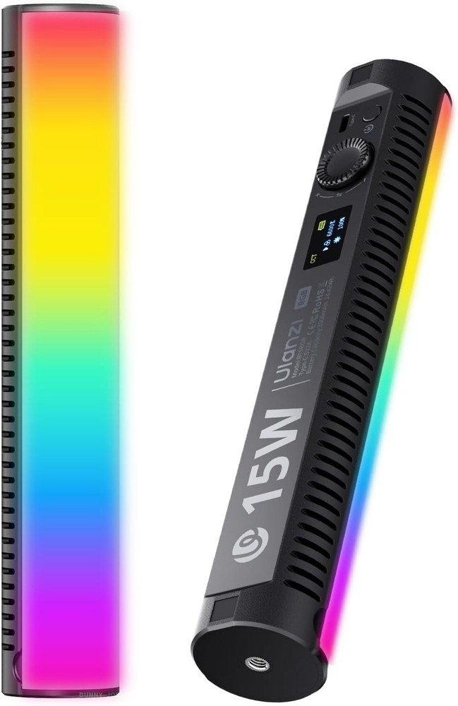 Portable RGB Handheld Light Wand with 20 Dimmable Effects & Diffuser Included