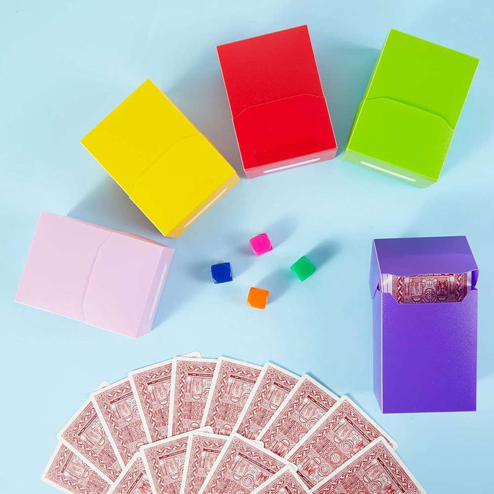 Deck Boxes with Dividers - Trading Card Storage Box & Organizer - Bulk Plastic C