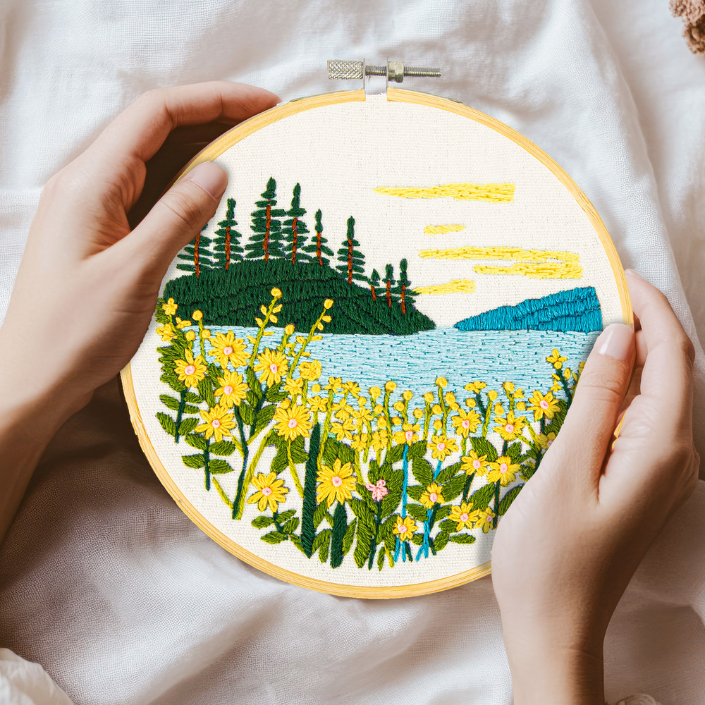 Diamond Dotz Embroidery Mountain Lake
