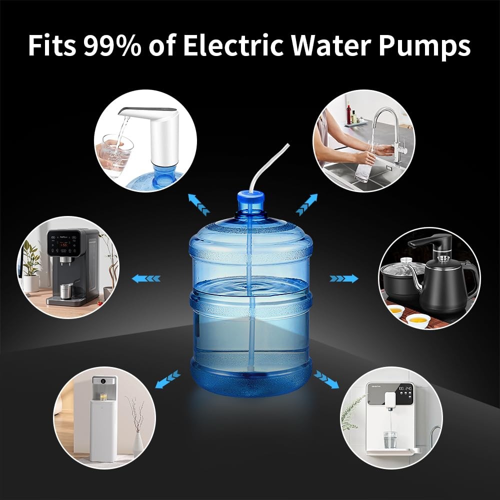 2-Pack Silicone Water Pump Hose Replacement, Food Grade Tube for 5-Gallon Elect