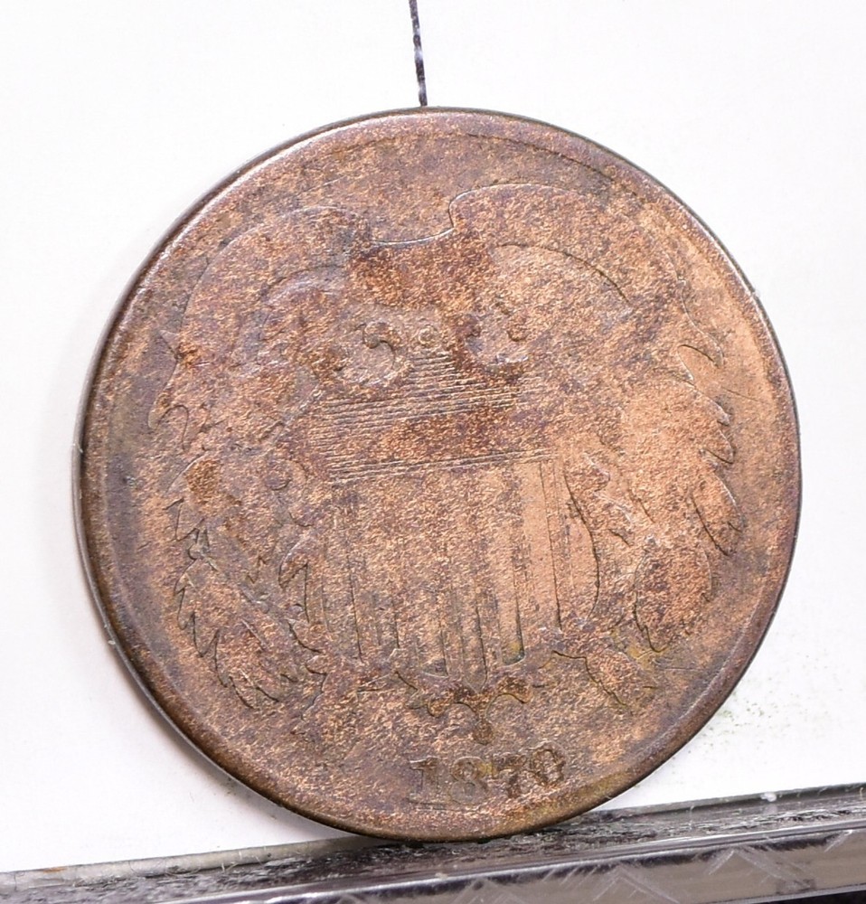 1870 Two Cent Piece - AG Details, Cleaned (#56784-K)