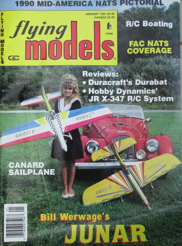 Model Airplane Plans (UC): JUNAR 58" Stunt for Piped .40 Engine by Bill Werwage
