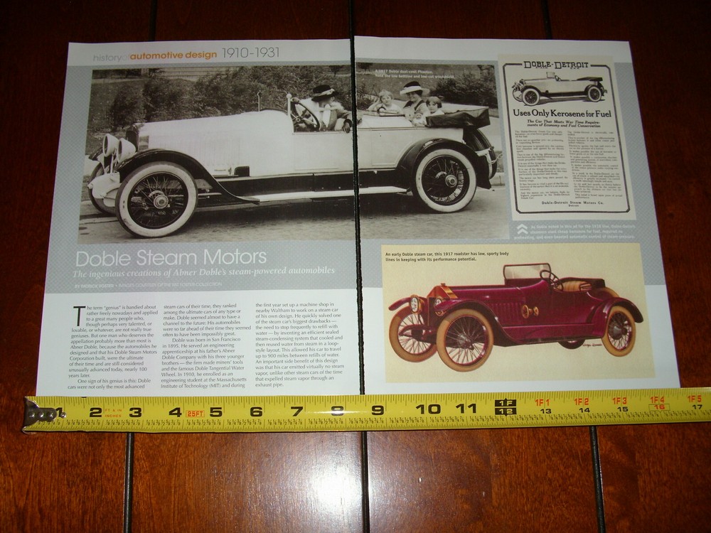 DOBLE STEAM CARS ORIGINAL 2019 ARTICLE