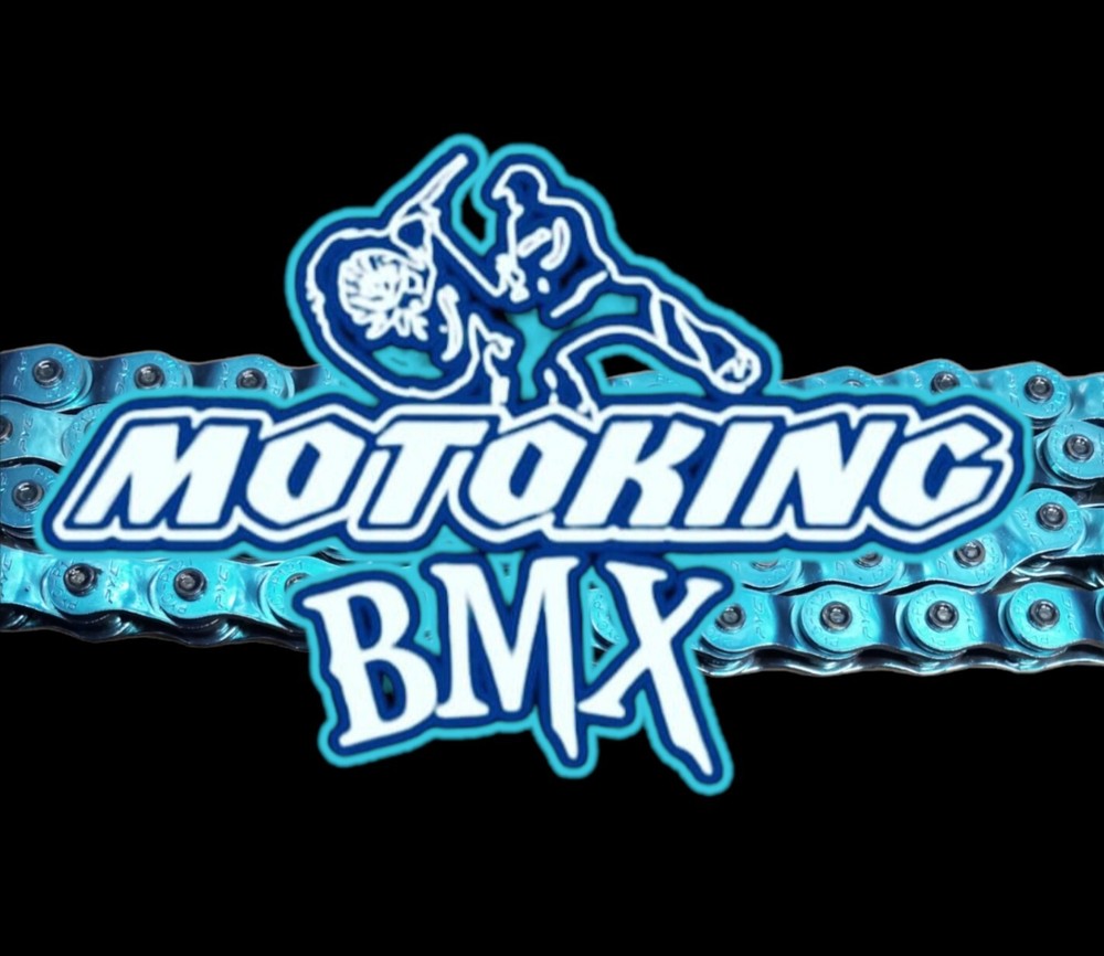 MOTOKING BMX HALFLINK 1/2X1/8 SOLID BLACK PIN CHAIN LIGHT BLUE