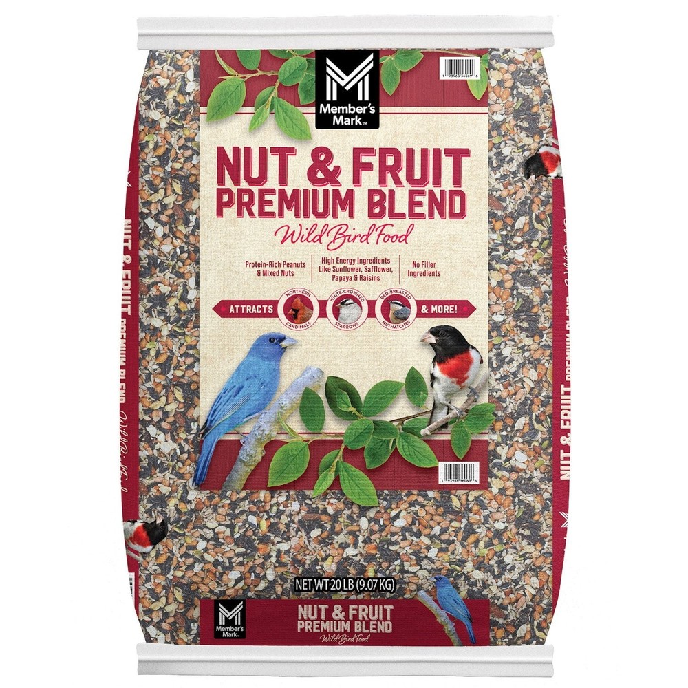 Member's Mark Ultra Premium Nut & Fruit Blend Birdseed, 20 lbs