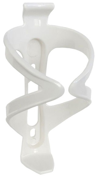 Lightweight White Composite Bicycle Bottle Cage - Durable Polycarbonate,