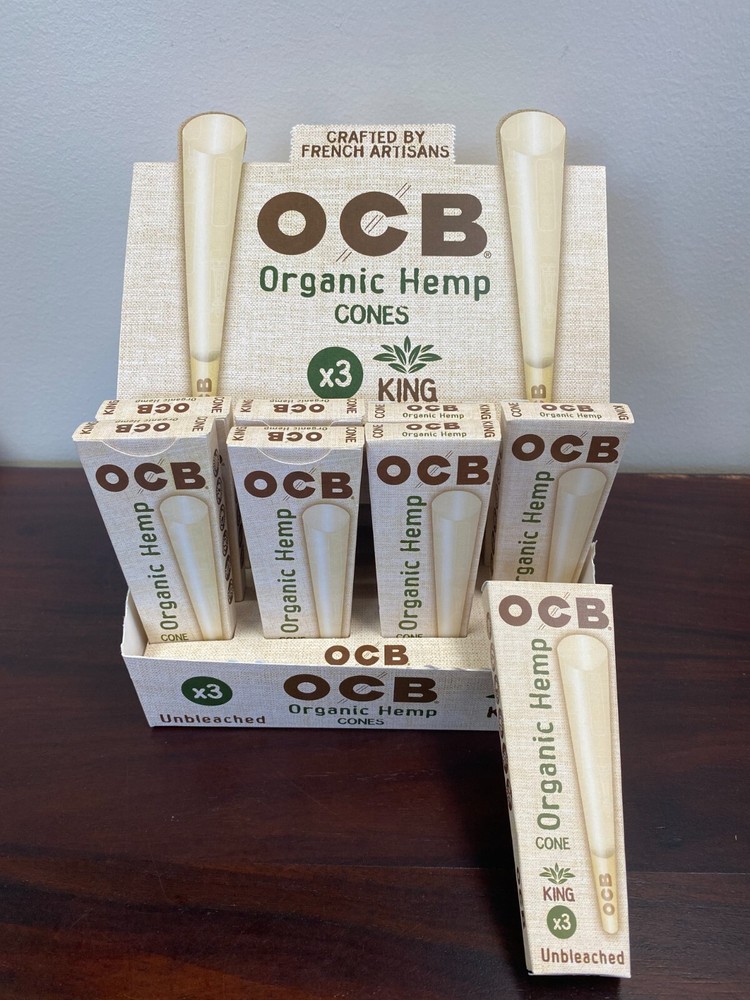 OCB Organic KING Size Cones 3 Pack~1 Pack ONLY