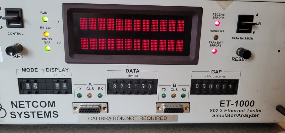Netcom Systems ET-1000 802.3 Ethernet Tester Simulator/analyzer