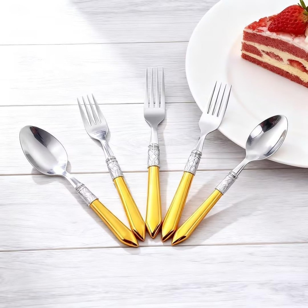 40 Piece Silverware Set Service for 8, Flatware Set, Premium Stainless Steel