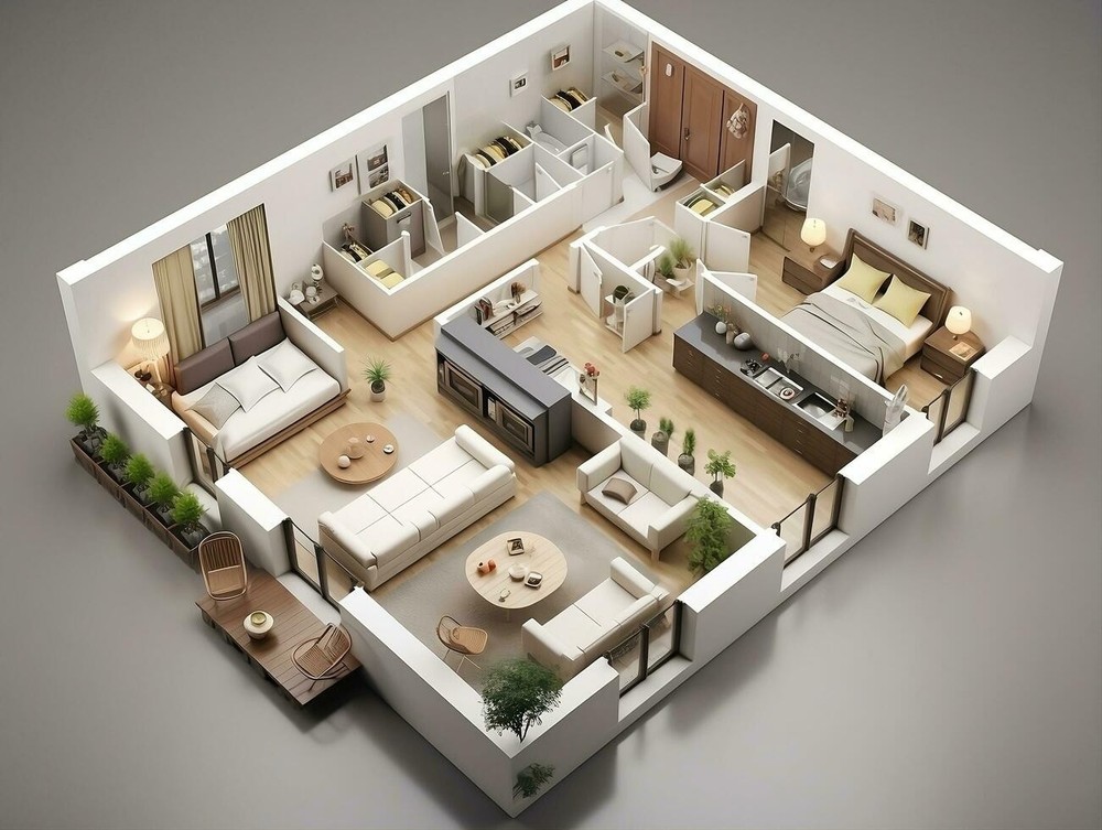 Design 3D Floor Plan Model Design