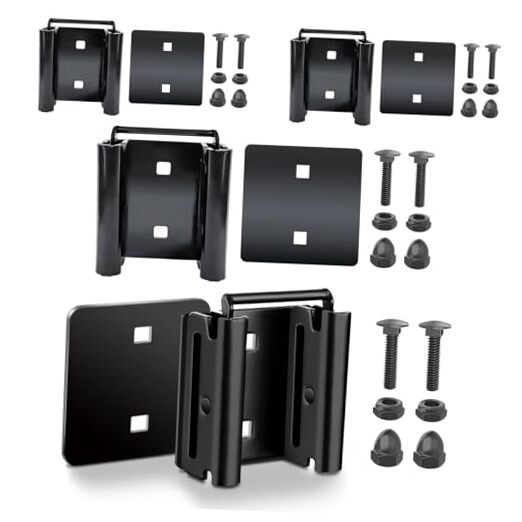 4 Pack E-Track Connector with Square Plates, E Track Double Fitting 04-Pack