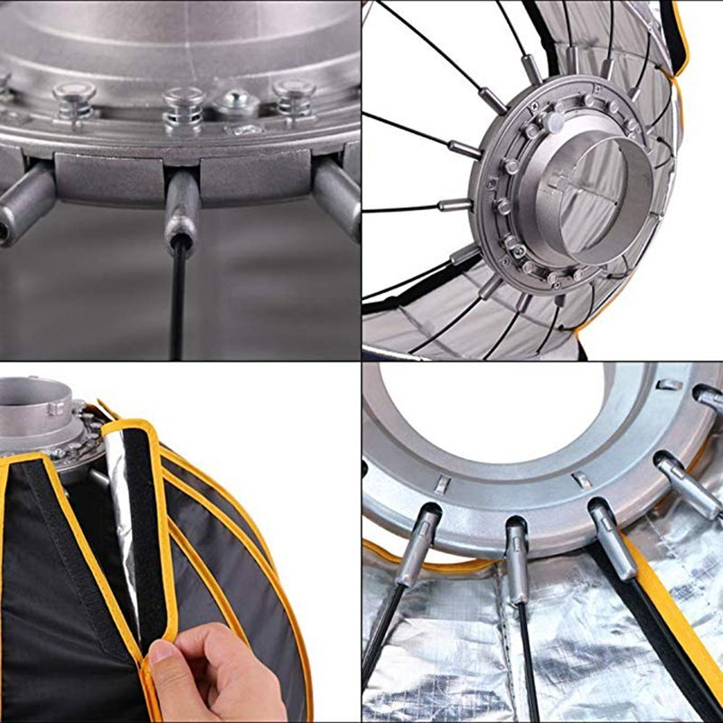 US NiceFoto 120cm Folding Deep Parabolic Softbox With Grid For GODOX AD400ProII