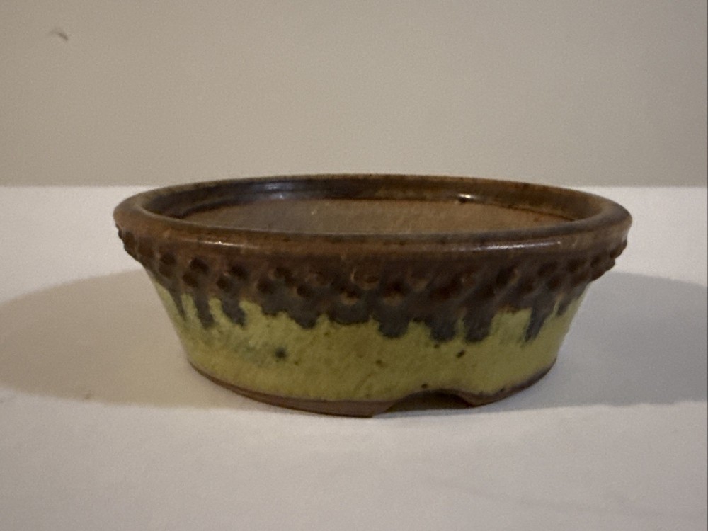 Sara Rayner Bonsai Pot small Glazed Round 5”