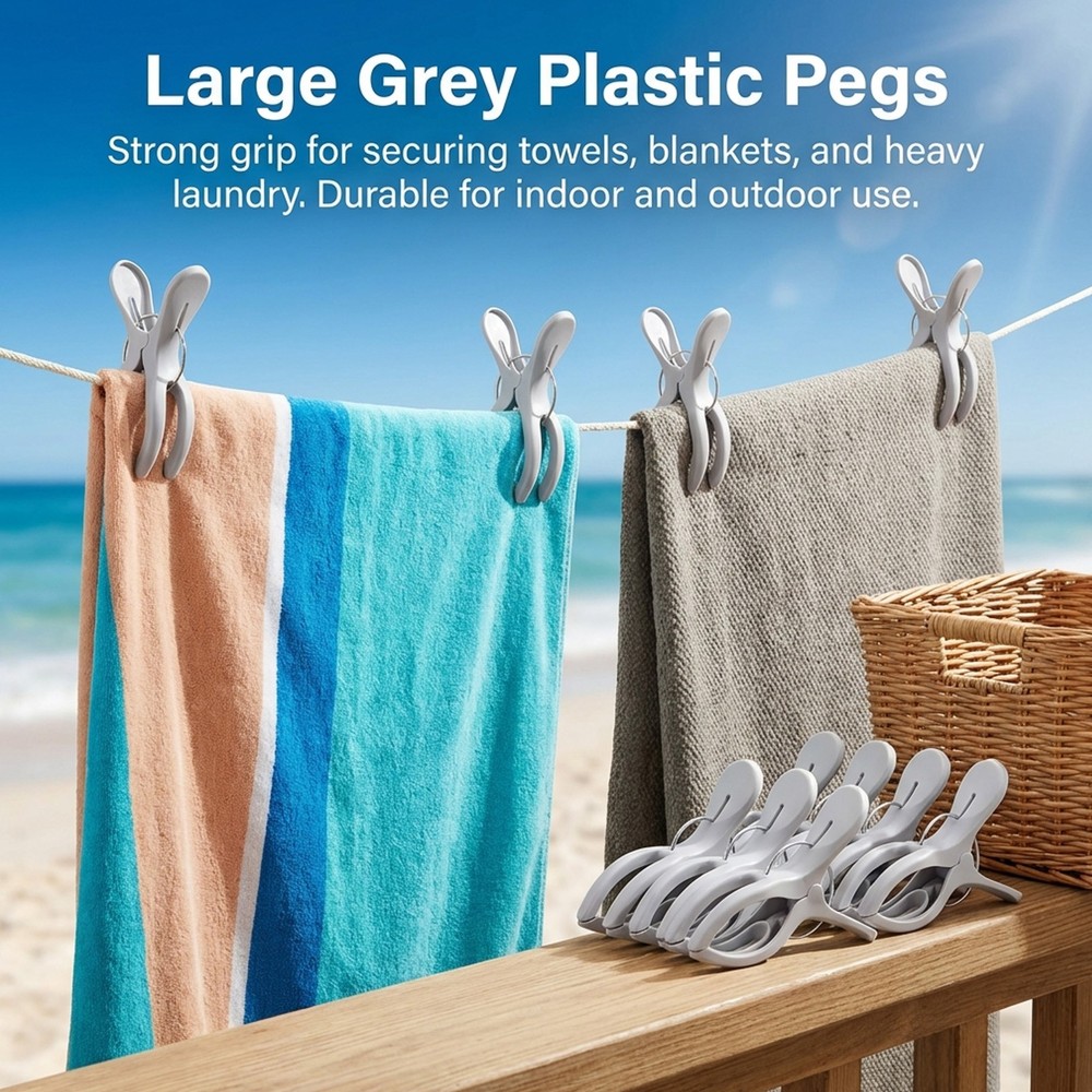 Windproof Plastic Clothespins for Bed Sheets and Quilts Drying Rack Clips Home U