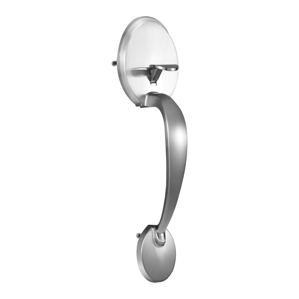 Single Cylinder Handleset & Deadbolt, Adjustable, Satin Nickel, Left/Right