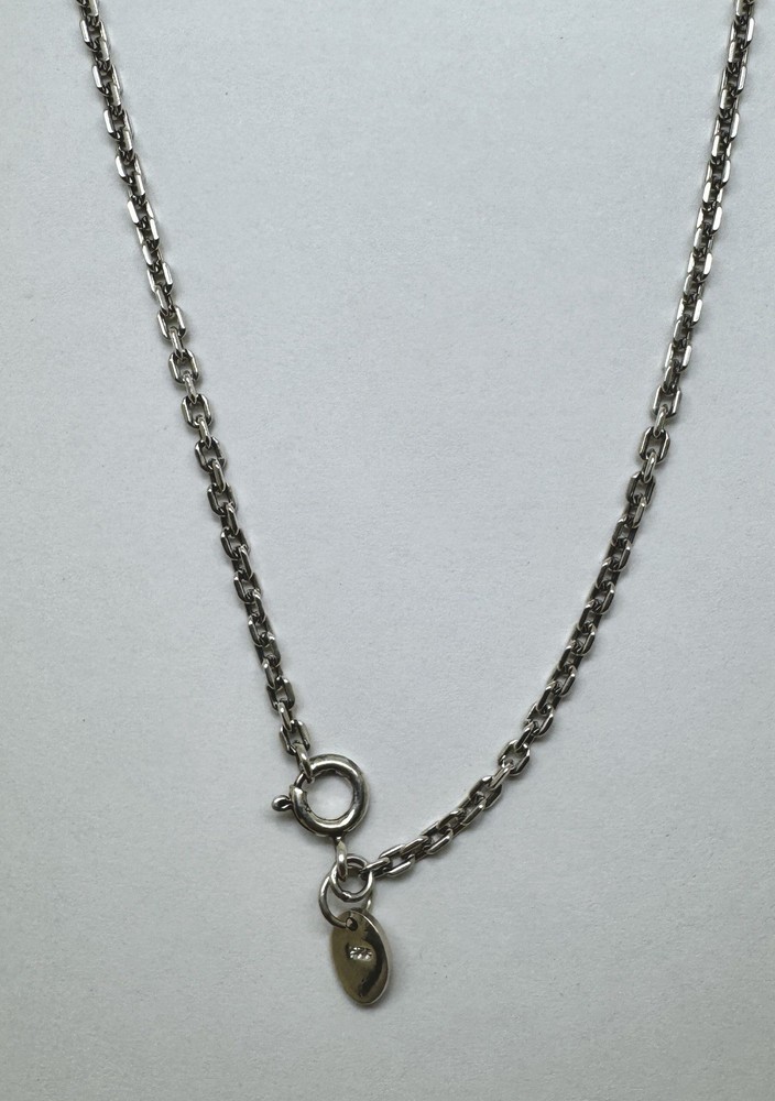 925 Sterling Silver 2mm Oxidized Angled Solid Cable Chain Necklace 5.7g - 7.7 g