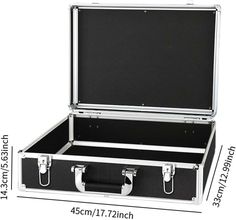 MYCENSE Aluminum Alloy Case, Portable Tool Case,Sturdy, Lockable, Large Suitcase