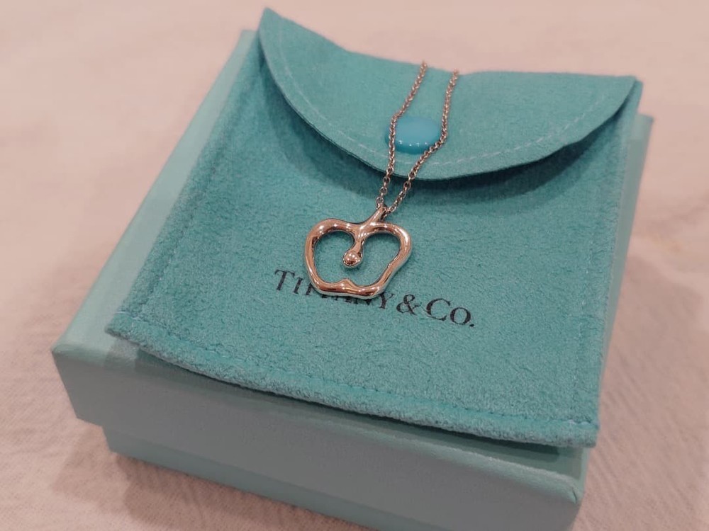 Tiffany & Co. Open Apple Silver Necklace
