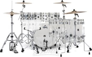 PDP Concept Acrylic 6-Piece Shell Pack - Clear w/ Chrome Hardware
