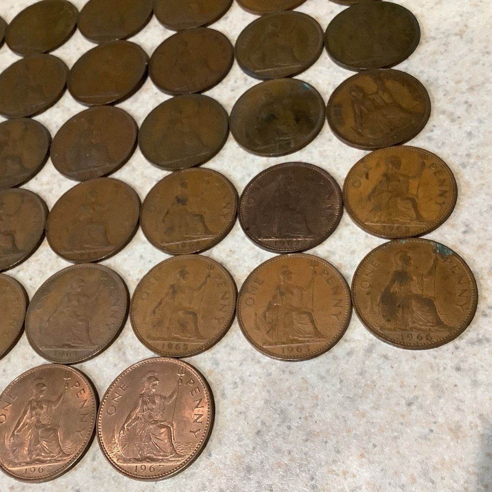 Great Britain 32 Large One penny Mixed Dates