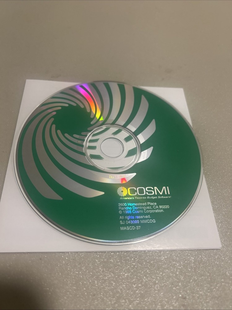 Cosmi - America's Favorite Budget Software - 1998  CD-ROM