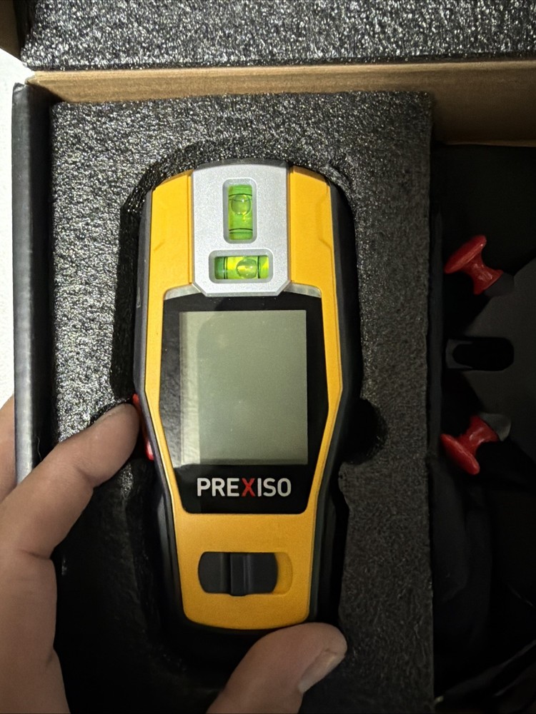 PREXISO 2-in-1 Stud Finder with Laser Level, Rechargeable Multi Surface Cross...