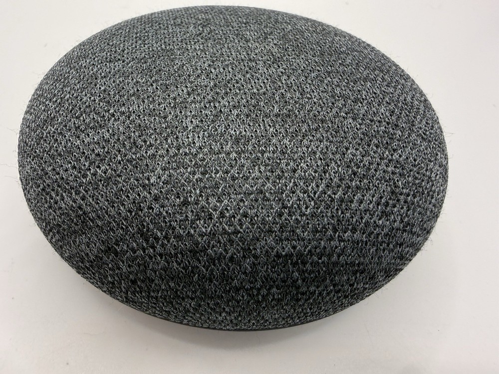 Google Home Mini Smart Speaker Charcoal Tested Working Needs Power Cable