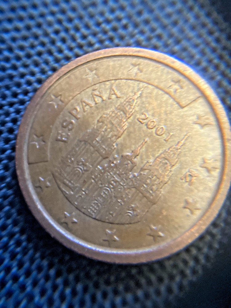 2001 Spain 2 Two Euro Cents Circulated