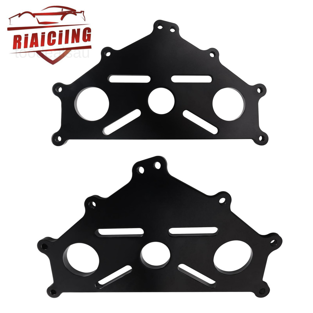 Engine Safe Stand Adapter Plate Compatible with Chevy Black, Black