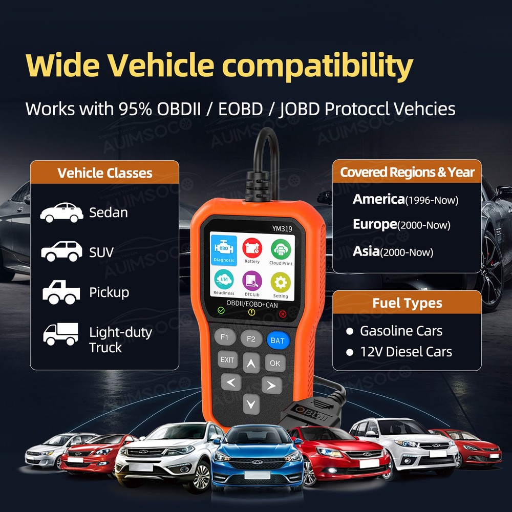 For Dodge Caravan Engines Full System Diagnostic Tool OBD2 Scanner
